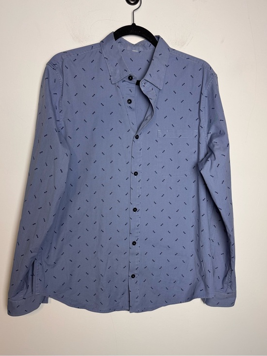 lululemon athletica Other - LULULEMON Commission Men's Shirt Blue Geo Dots Allover Print Button Up L
